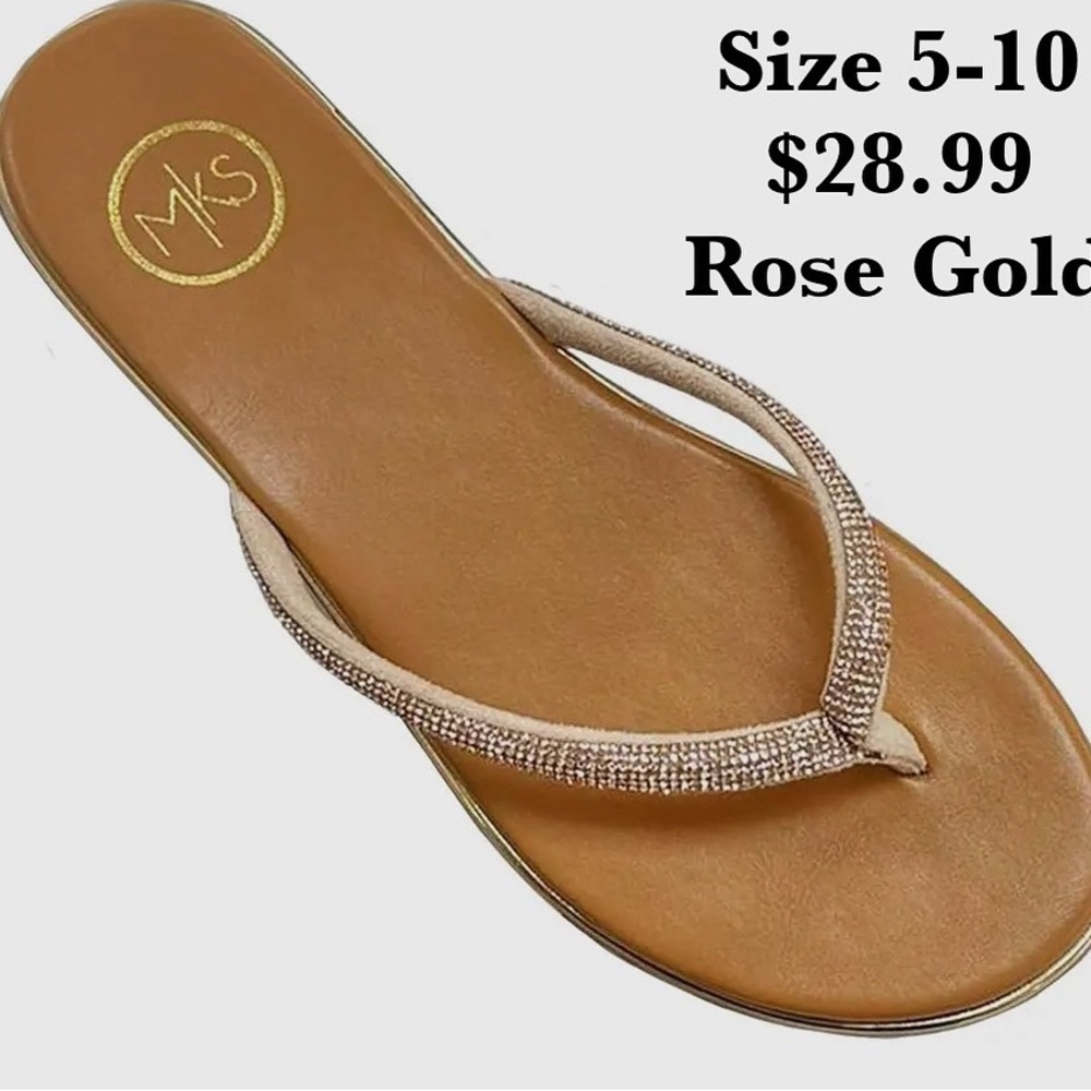 Glittering Rose Gold Sandals